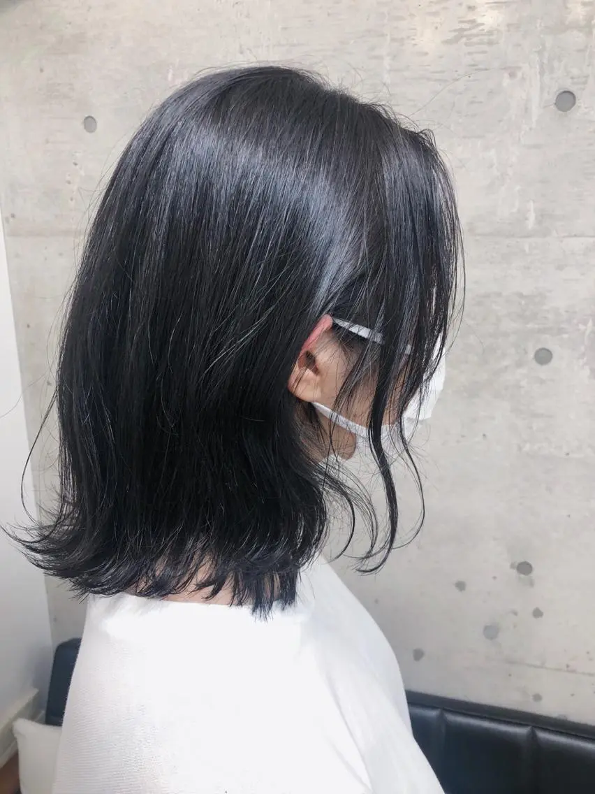 ミディアム アッシュ MeL 横浜/ MIHOのヘアスタイル