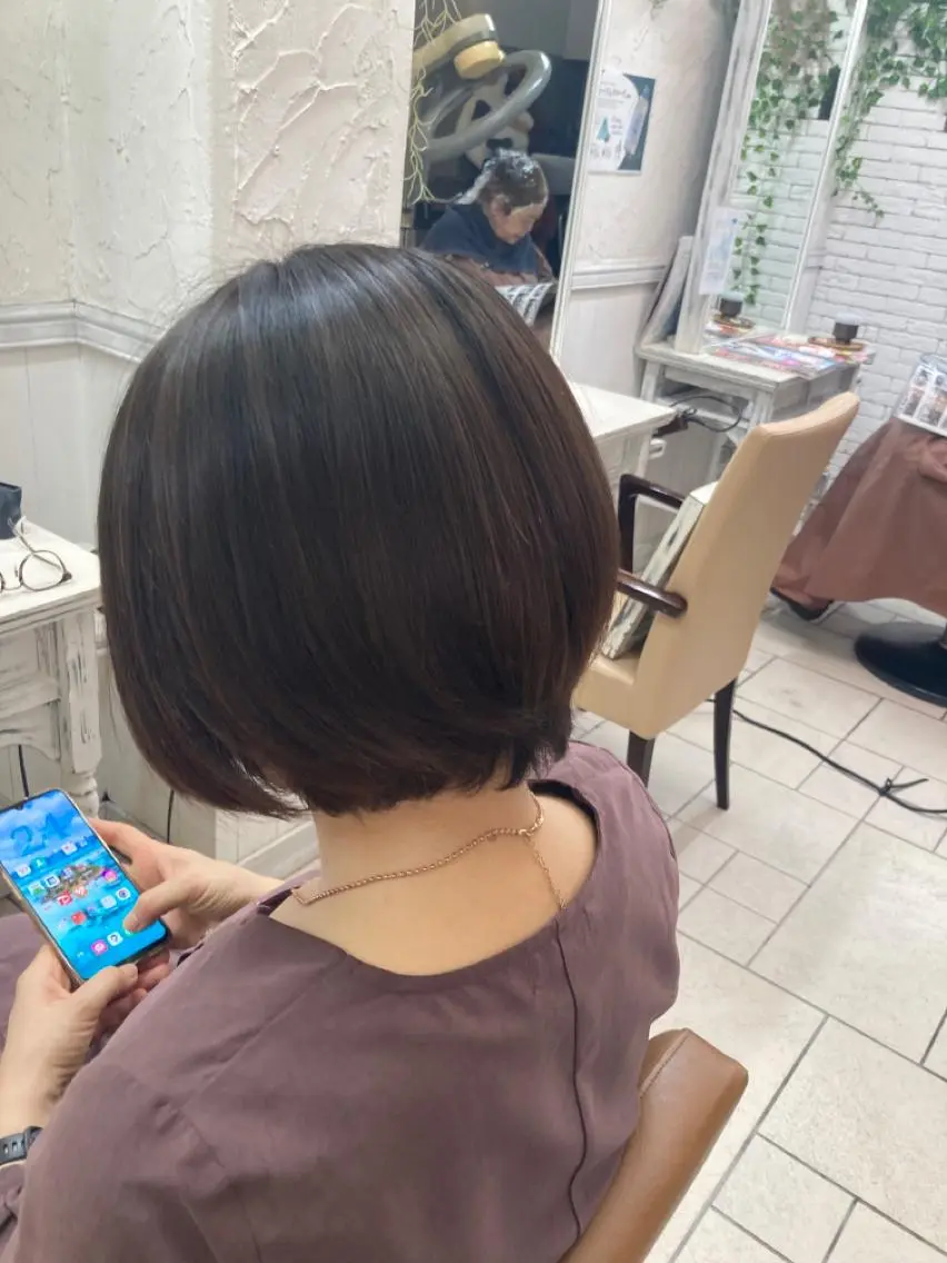 ショート ショートボブ ボブ ショートヘア カット パーマ マカロン富田/本店 大門のヘアスタイル