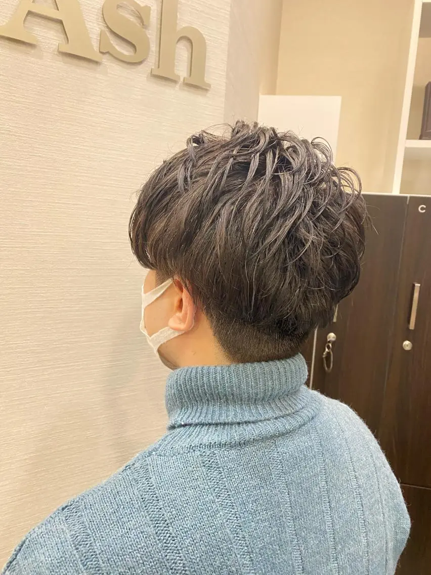 パーマ メンズ メンズパーマ ブリーチ🐰インナー ♡ハイライト♡綾🐰のヘアスタイル