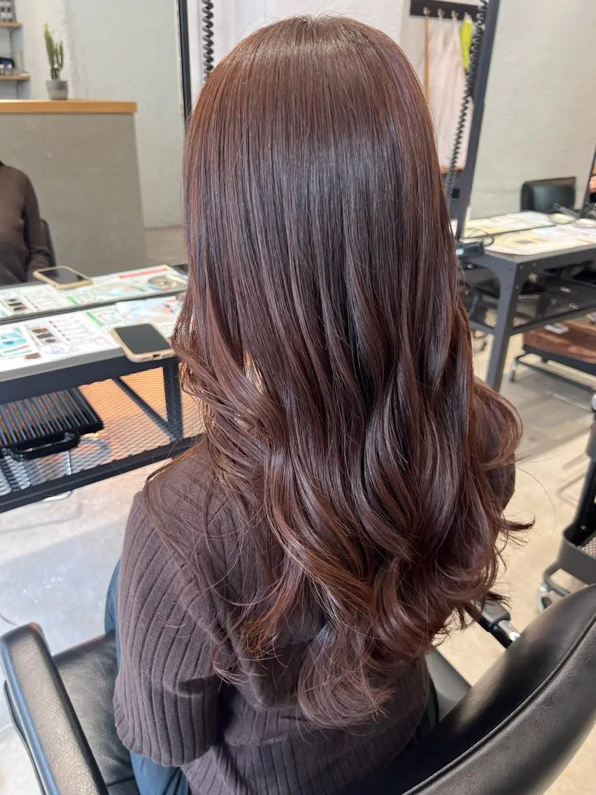 ロング カラー オレンジ オタク特化美容師💟 チバコナツのヘアスタイル