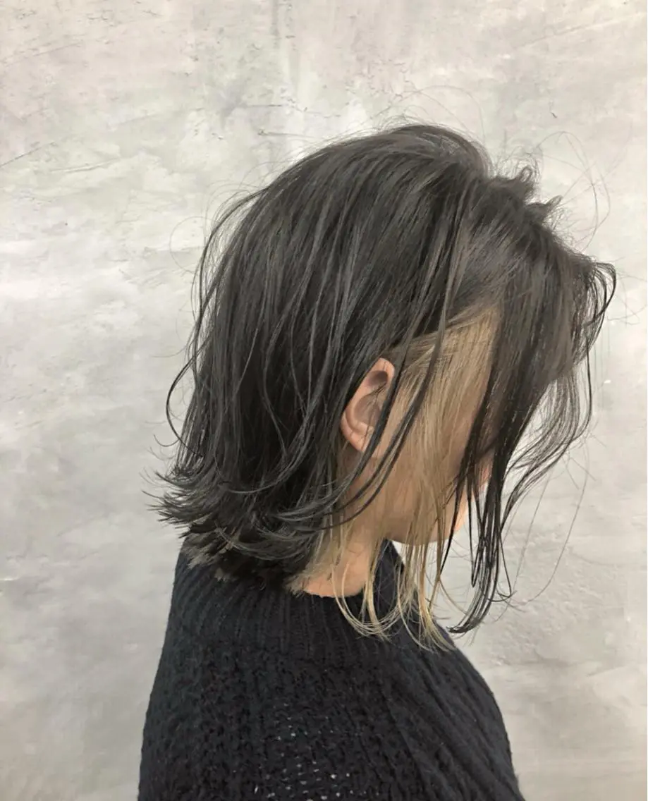 ショート カラー ベージュカラー グレージュ ホワイトベージュ ショート、韓国メンズ ヘアのかつらぎのヘアスタイル