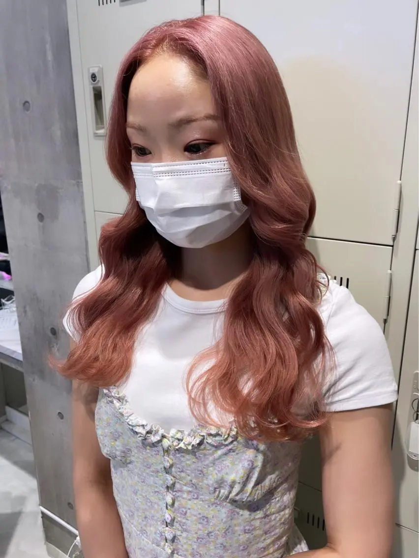 ロング カラー パーマ ヘアアレンジ メンズ キッズ ネイル マツエク・マツパ アイブロウ レイヤー/ダブル カラー/YURINAのヘアスタイル