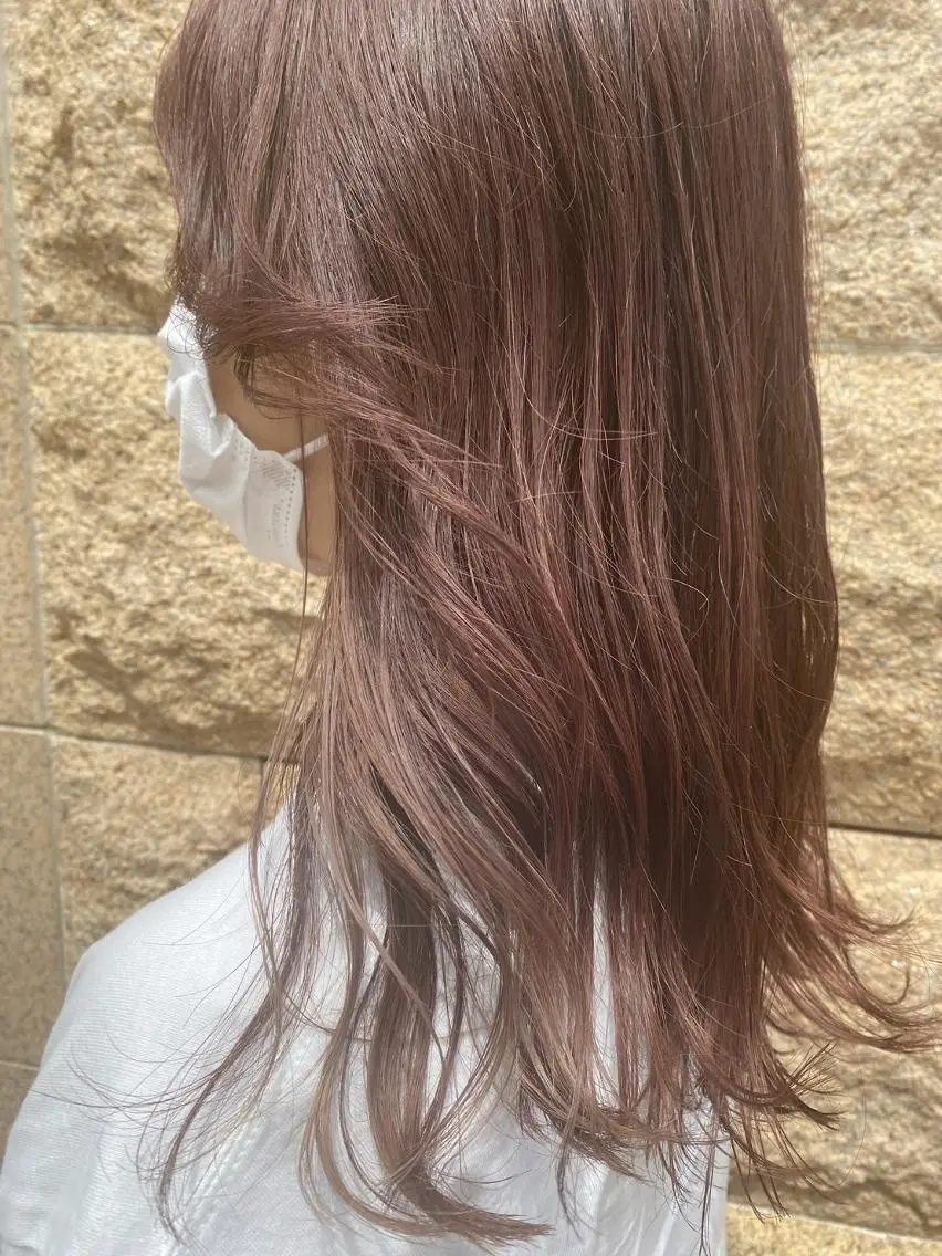 カラー ロング ブリーチなし透明感 カラー✨山仲絢圭のヘアスタイル