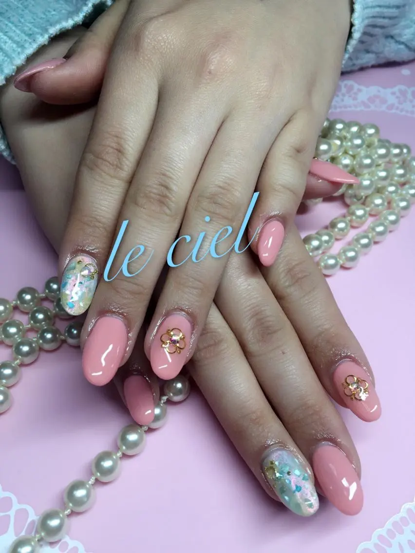 ネイル アートネイル 長さ出し スカルプネイル Naka Rieのネイルデザイン