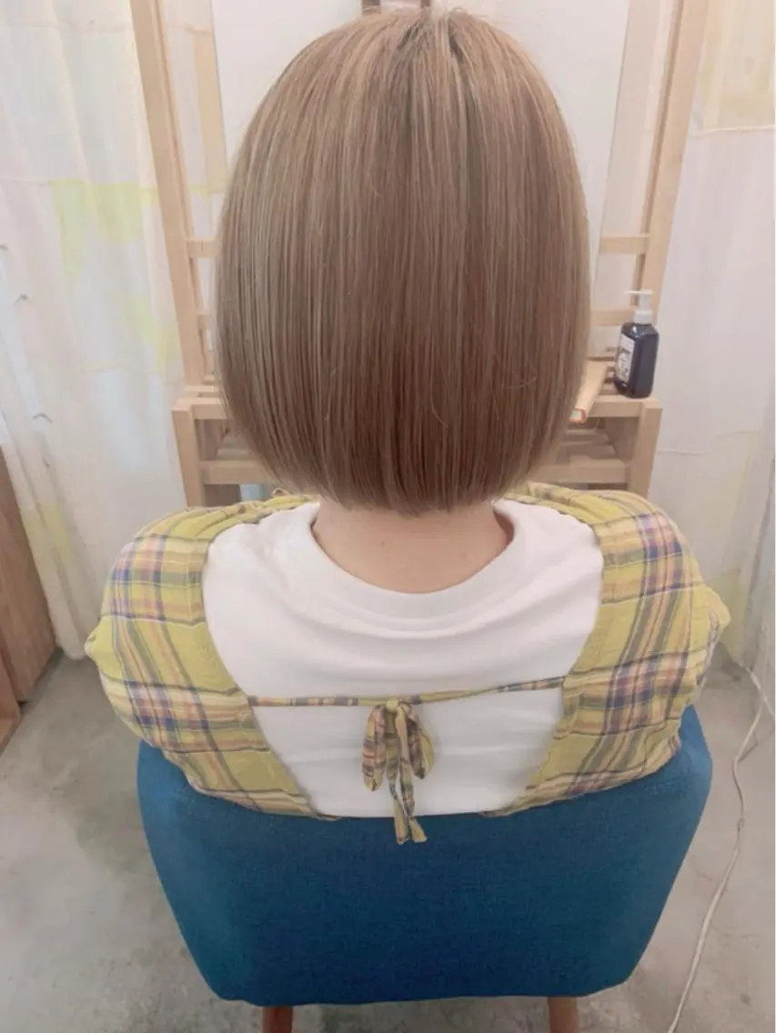 ショート カラー カット ヘアカラー トリートメント 【髪質改善】【美髪】 【ツヤ髪】ほしのちりのヘアスタイル