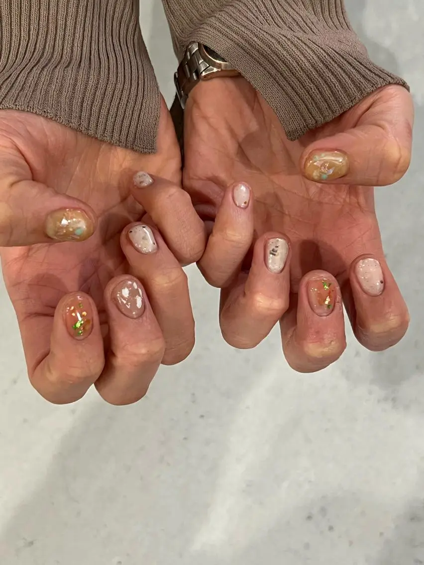 ネイル ショートネイル ハンドネイル Asayama Ayamiのネイルデザイン