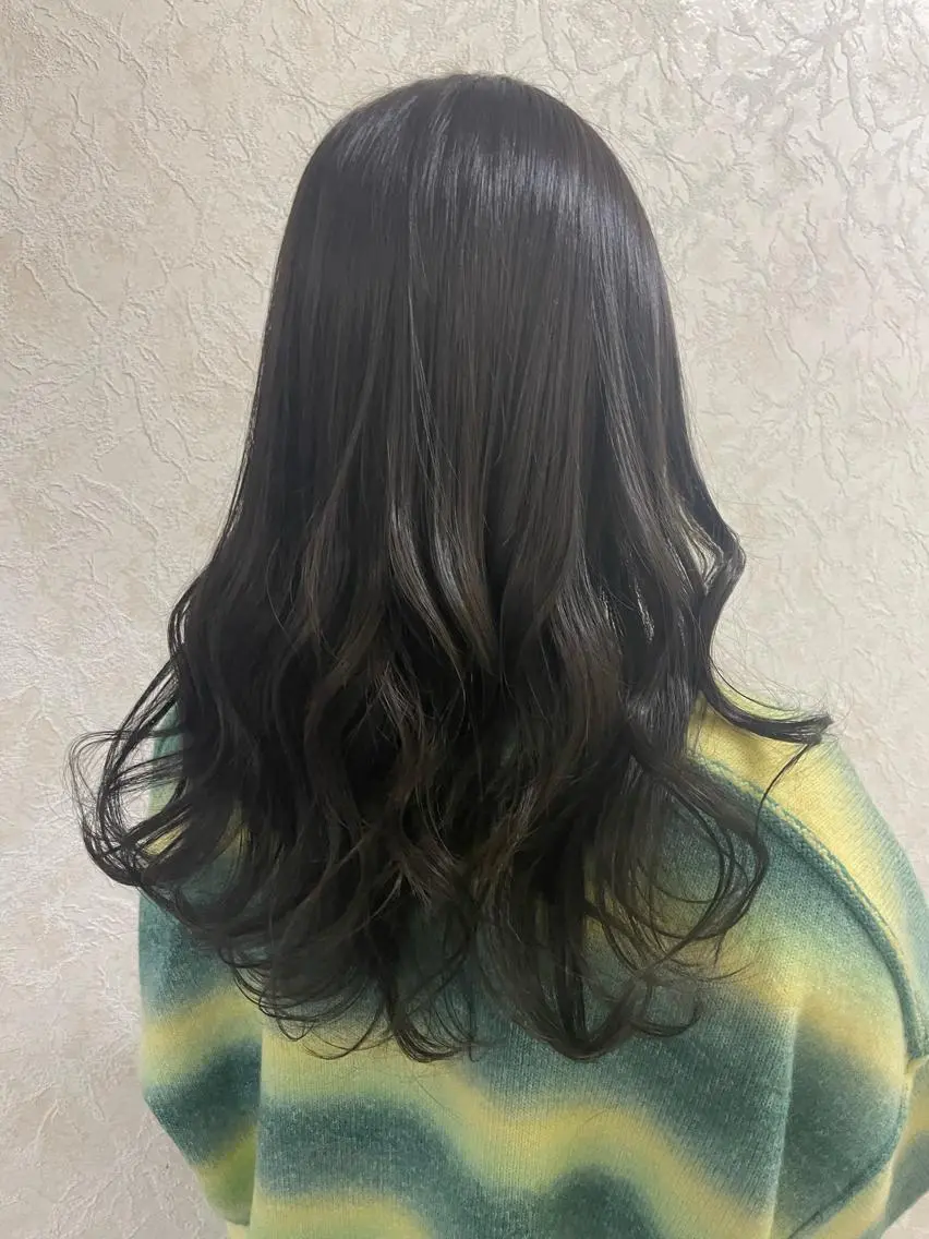 ミディアム カラー ヘアカラー トリートメント ヘアセット 透けるカラー💐 maeのヘアスタイル