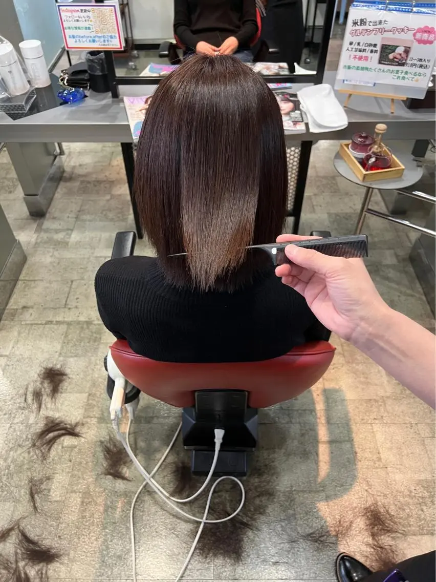 ショート 髪質改善 ひなの/艶髪/ 白髪染め/髪質改善のヘアスタイル