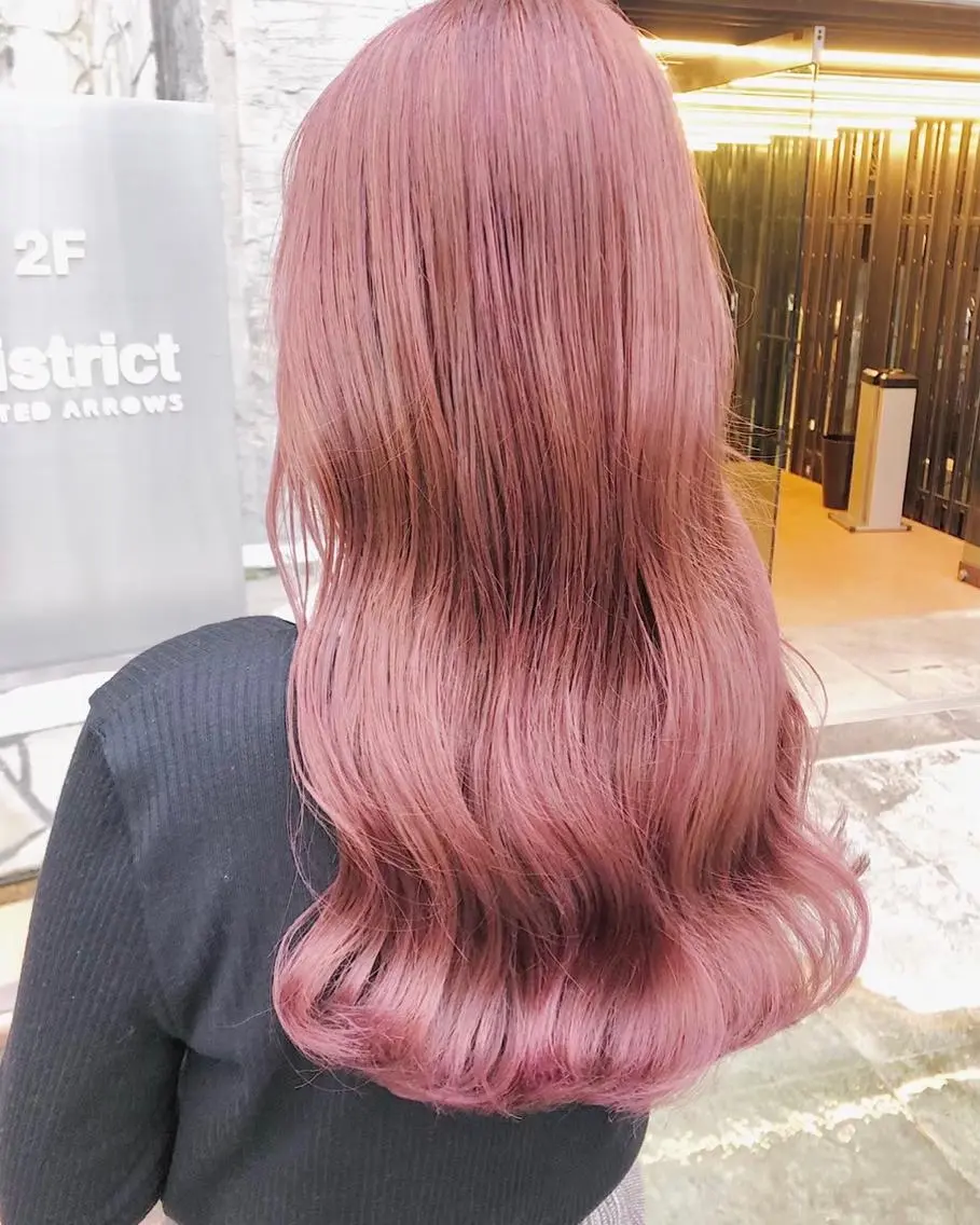 ロング カラー パーマ ヘアアレンジ メンズ キッズ ネイル マツエク・マツパ アイブロウ レイヤー/ダブル カラー/YURINAのヘアスタイル