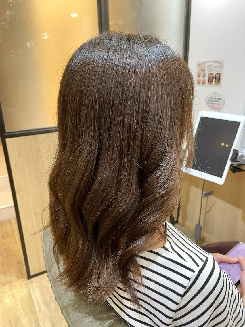 ミディアム カラー ベージュカラー 木村 魁成のヘアスタイル