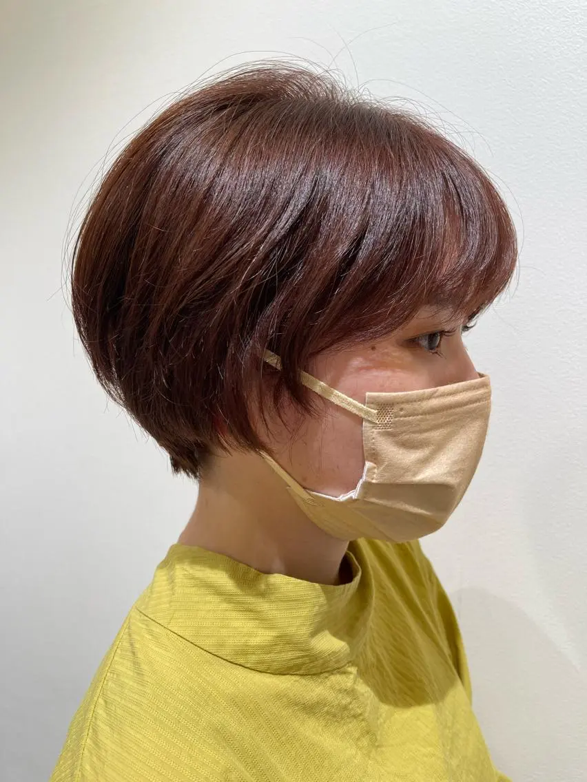 ショート ショートヘア 由比藤理子 ブリーチカラー🌈のヘアスタイル