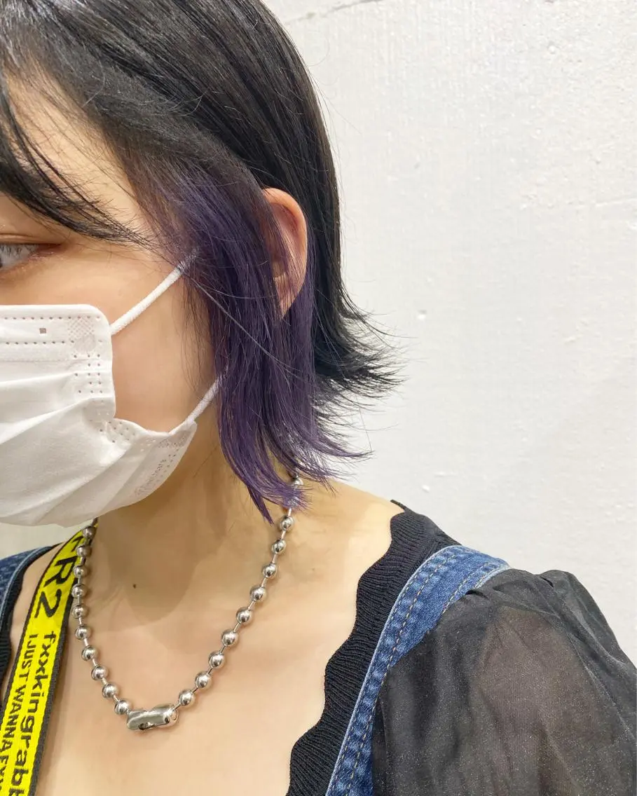 ショート カラー ヘアアレンジ 切りっぱなしボブ アッシュ アッシュグレー バレイヤージュ ベージュカラー ササキカズマ〻透明感 〻色落ち〻赤み消しのヘアスタイル