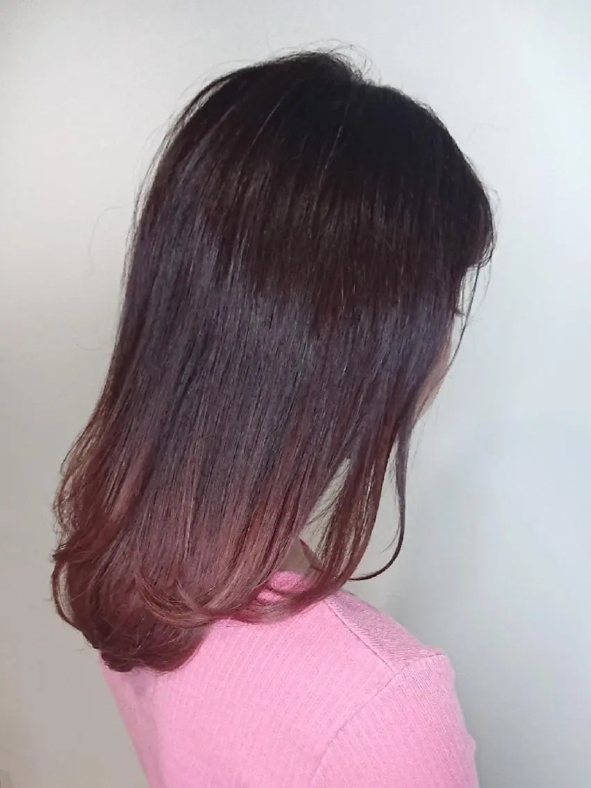 ミディアム カラー グラデーションカラー イルミナカラー ✨ブリーチなし透明感 カラー✨ゆりかのヘアスタイル