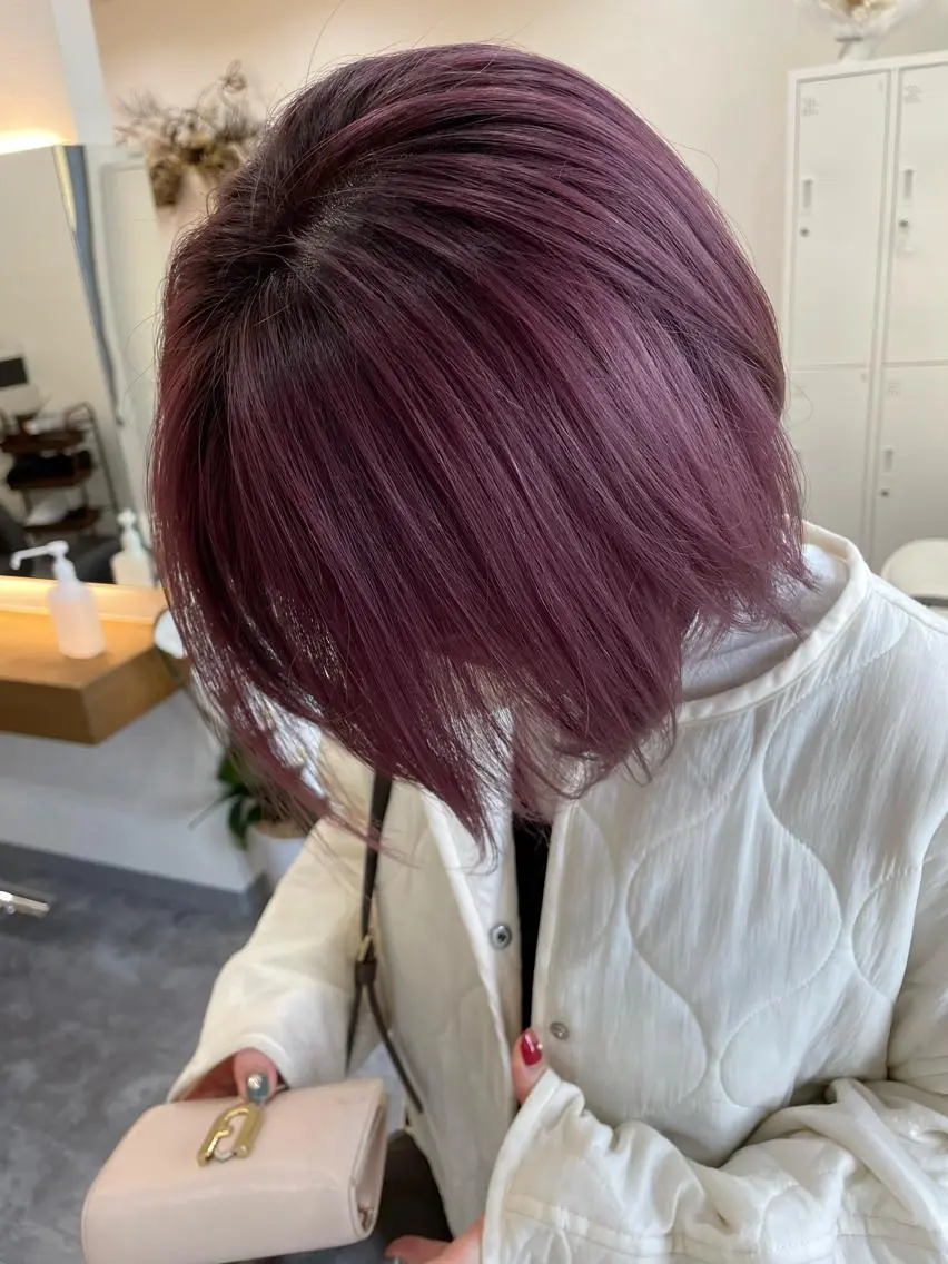 ショート ショートボブ 韓国風カラー ボブ ハイライト 髪質改善 ヘアカラー トリートメント hair terra ce M奈良店のヘアスタイル
