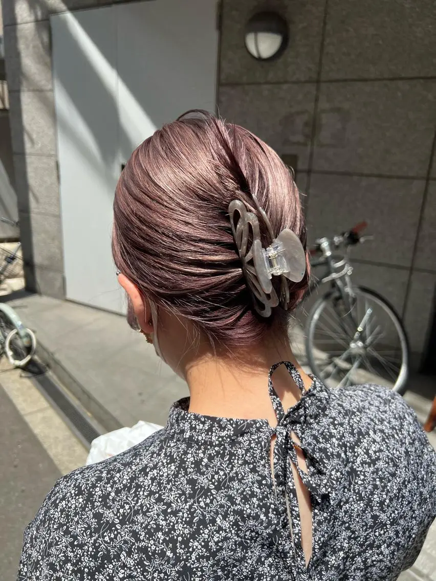 ミディアム カラー 髪質改善ストレート Kantaのヘアスタイル