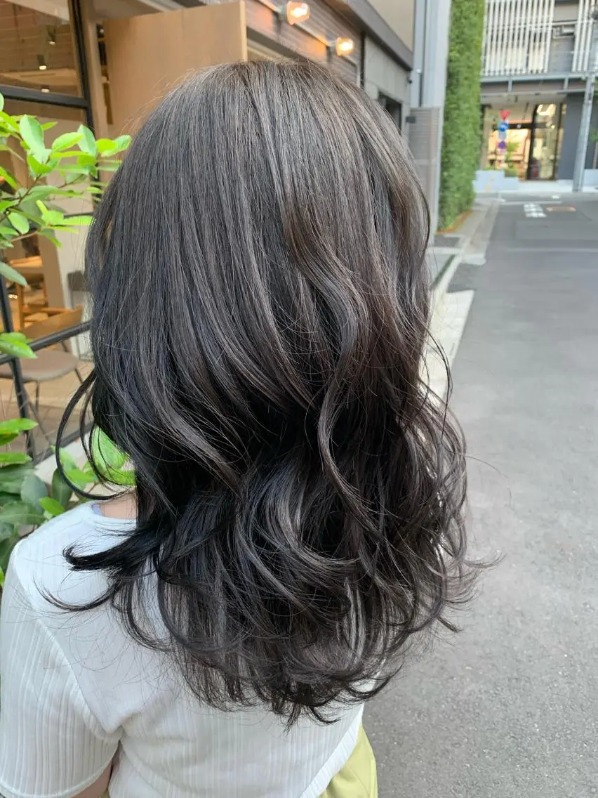 ミディアム カット ヘアカラー トリートメント 🌟美髪縮毛矯正🌟 吉田冴一のヘアスタイル