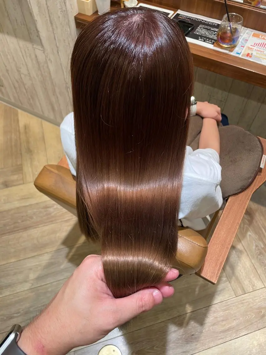 ロング カット ヘアカラー トリートメント 髪質改善専門美容室 Reshilリシルのヘアスタイル