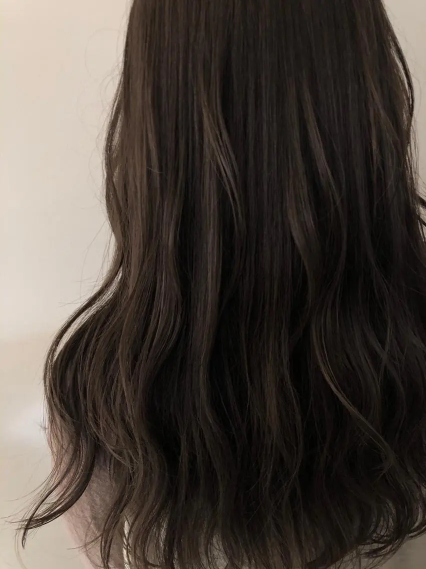 ロング カラー ヘーゼル ハイライトカラー ハイライト レイヤーカット 韓国hair ·͜· watanabeのヘアスタイル