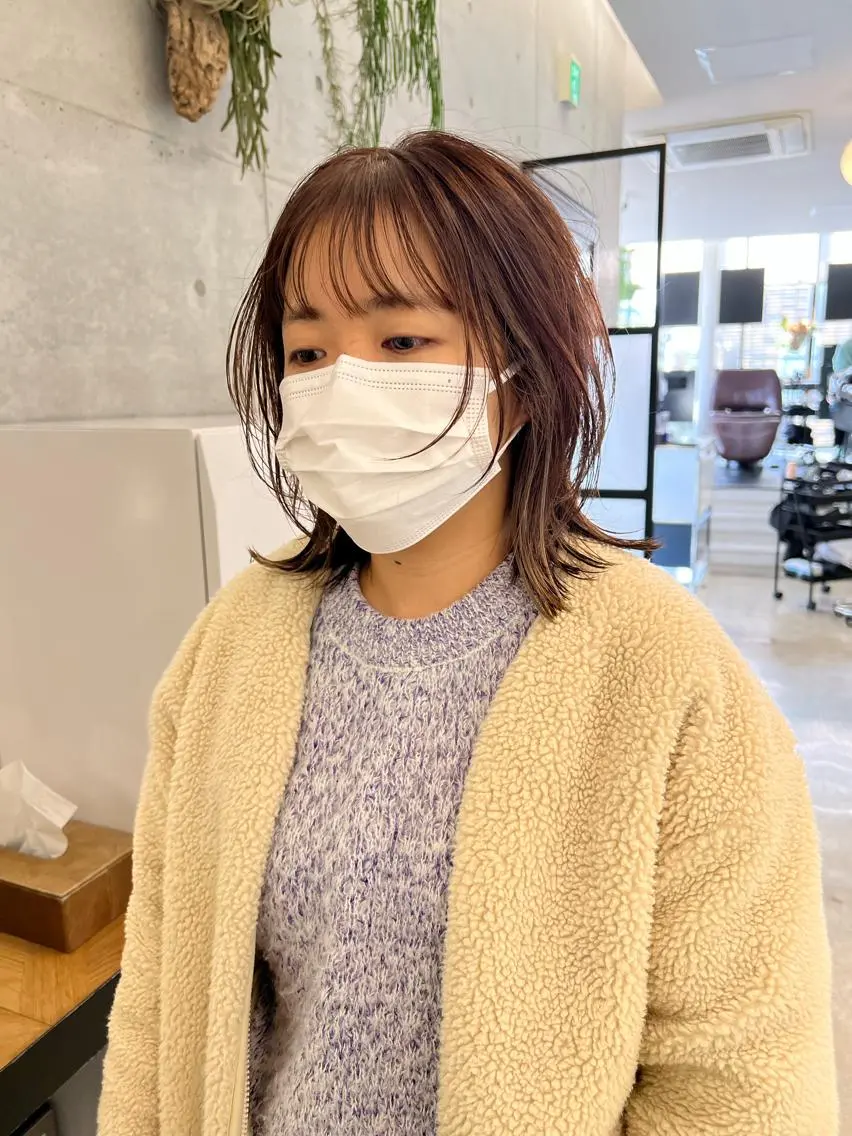 ミディアム くせっ毛カット タツヤのヘアスタイル