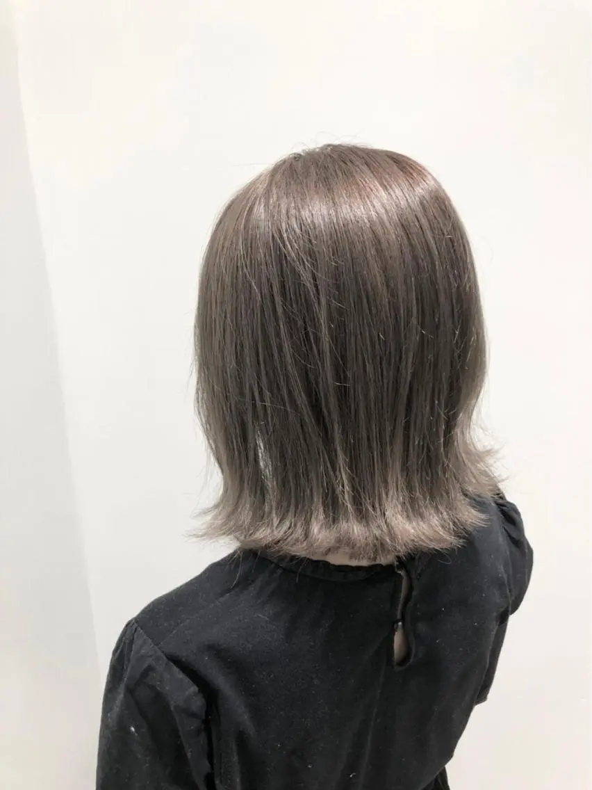 ミディアム カラー カット ヘアカラー トリートメント ヘッドスパ よこつか あみのヘアスタイル