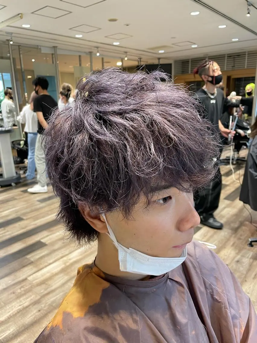 カラー メンズ 優真/難波で 1番パーマが上手いのヘアスタイル