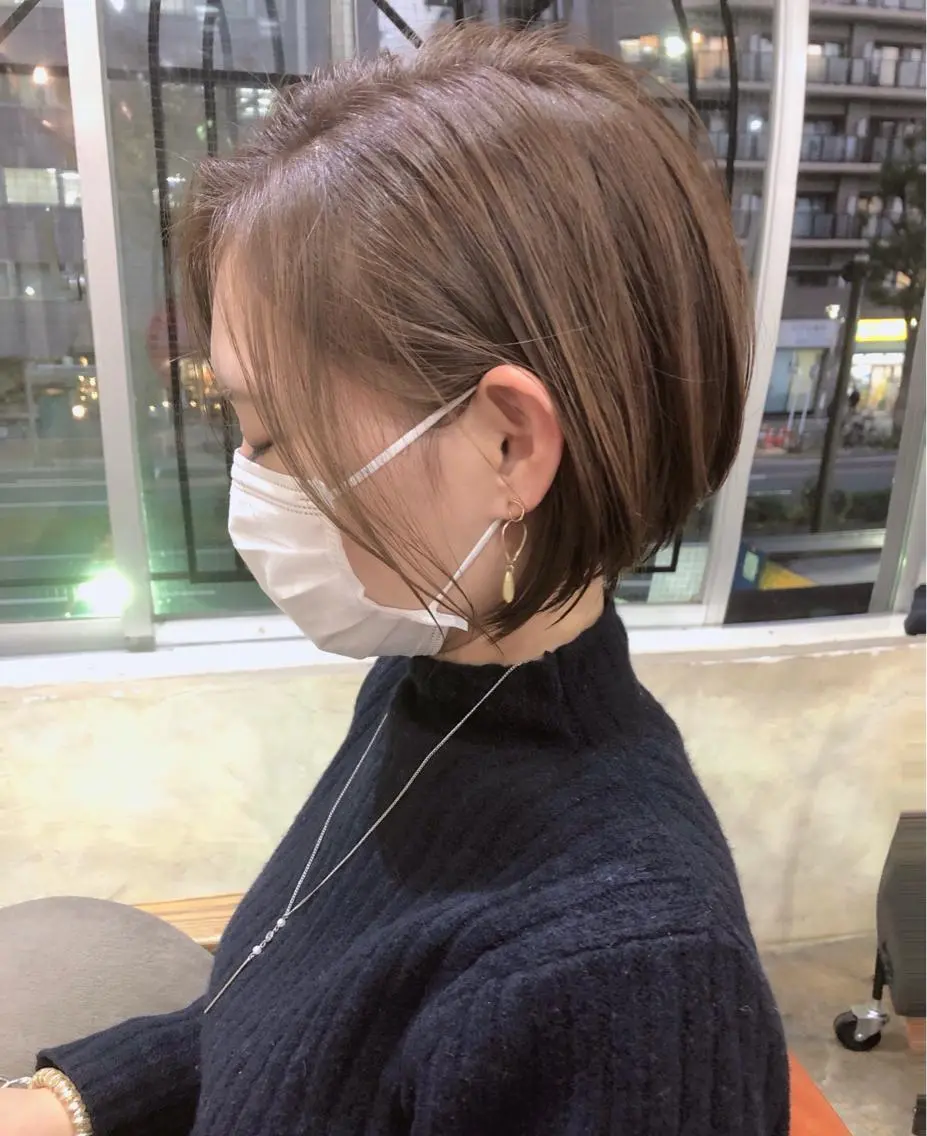 ショート カラー パーマ ヘアアレンジ キッズ ネイル マツエク・マツパ アイブロウ ショートボブ 丸みショート ボブ 学生 ショートヘア 髪質改善✨ストレート オグ✂️/ショートのヘアスタイル