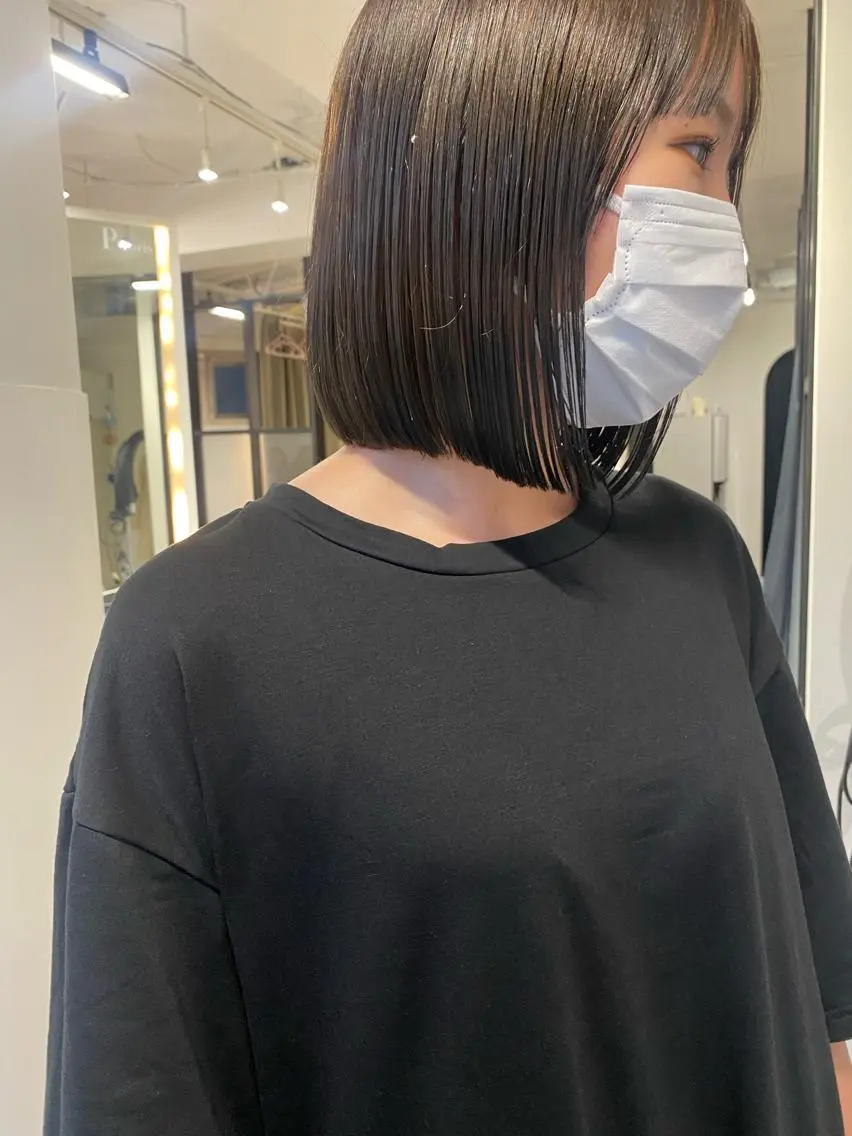 ショート カラー カット ヘアカラー トリートメント センターパート/ レイヤー/ayuのヘアスタイル