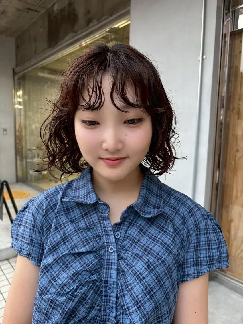 ショート ボブ カット パーマ トレンドパーマ/ ボブ🌰くりーわのヘアスタイル