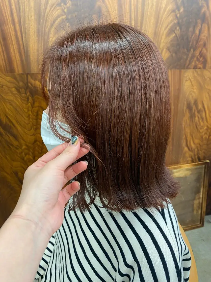 ミディアム 切りっぱなしボブ ボブ yume. COA GINZAのヘアスタイル