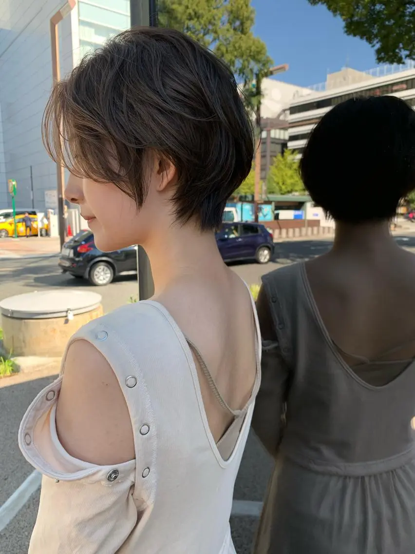 ショート カラー ショートヘア レイヤーカット 鈴木駿介のヘアスタイル