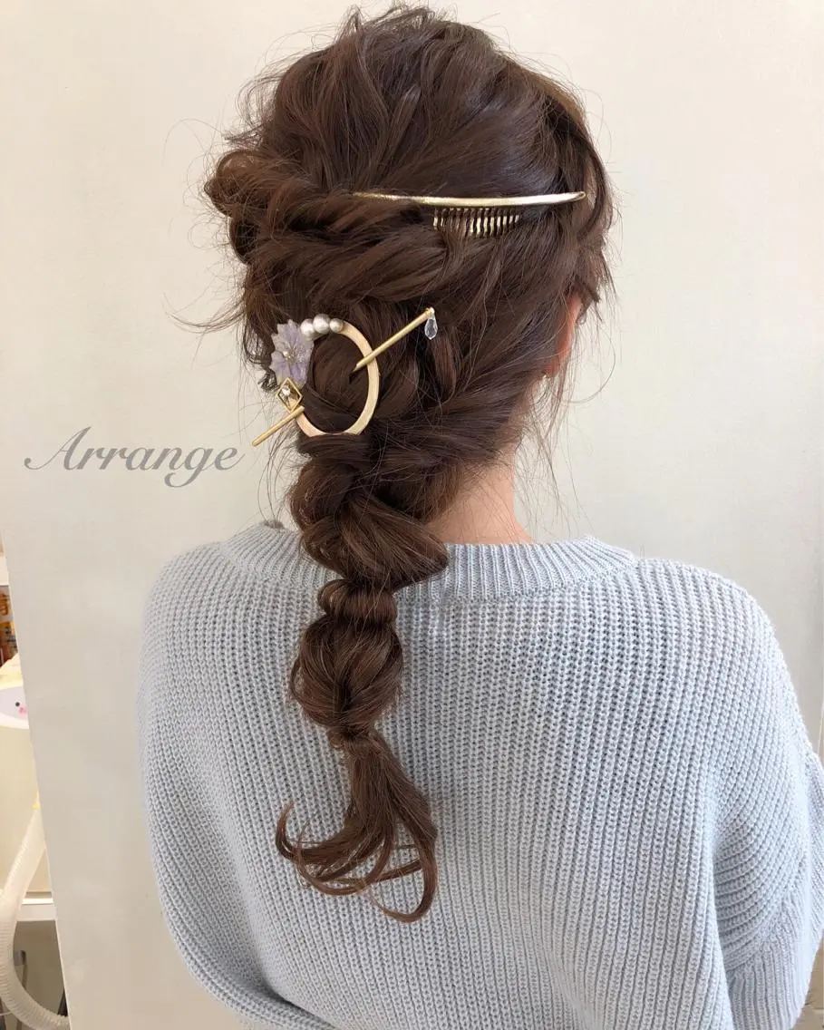 ロング カラー ヘアアレンジ 柳澤 興輝のヘアスタイル