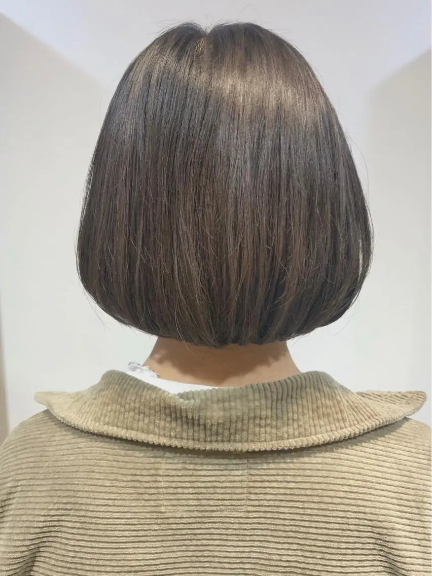 ショート カラー ベージュカラー ボブ 🍎みついじゅん🍏 ボブ指名No.1のヘアスタイル