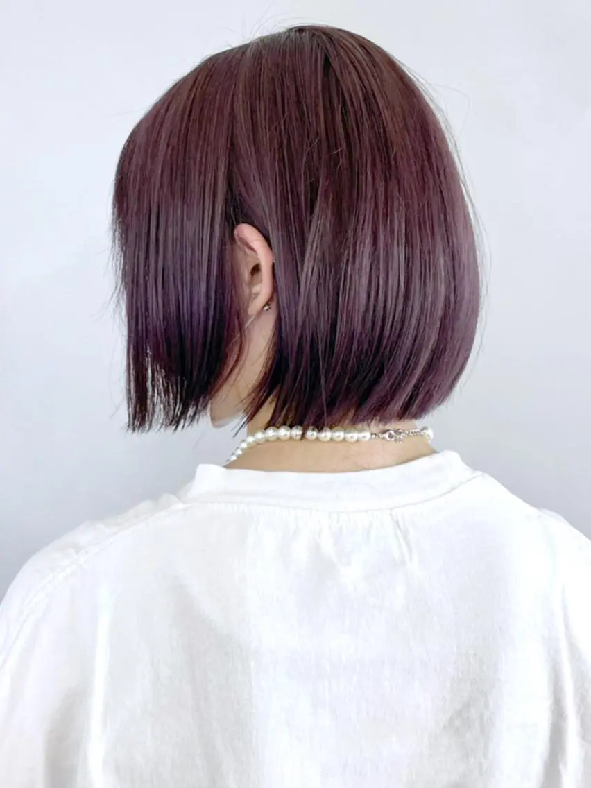 ミディアム カラー パーマ ヘアアレンジ ブラウンカラー ITbyALBUM 松戸のヘアスタイル