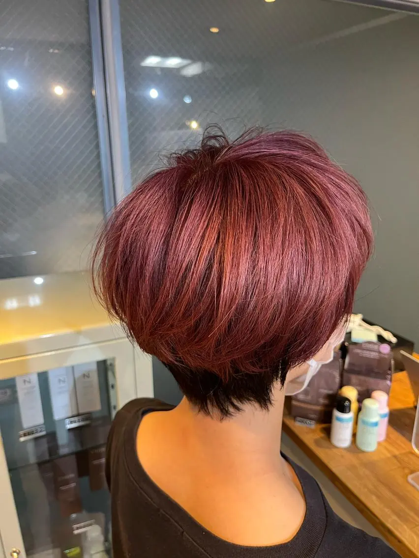ショート カット ヘアカラー トリートメント 髪質改善 🐶とっくんのヘアスタイル