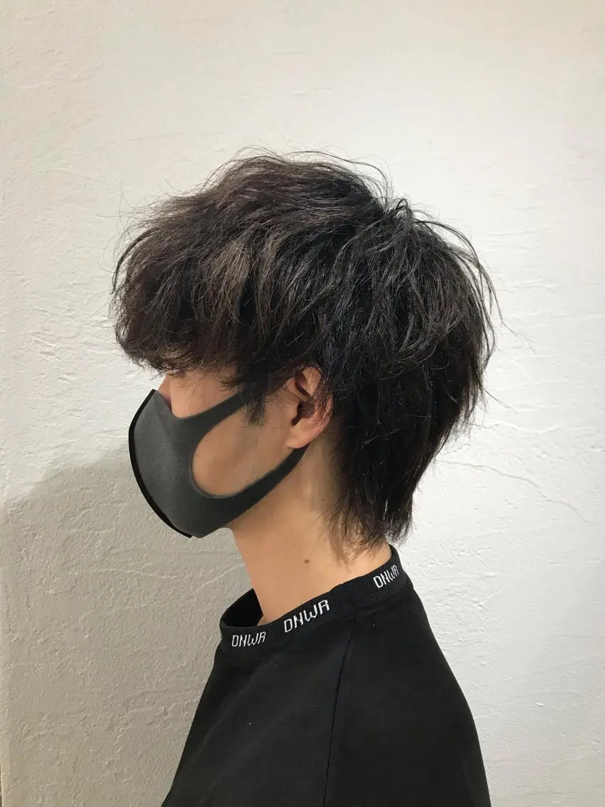 ショート パーマ メンズ ニュアンスパーマ／ レイヤー／茶屋町のヘアスタイル