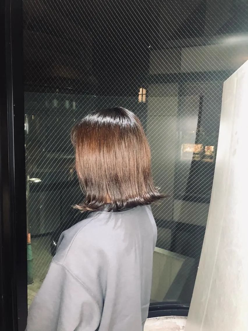 ミディアム ボブ 外ハネヘア トリートメント カット ☘️当日OK☘️ 鍋島直大のヘアスタイル