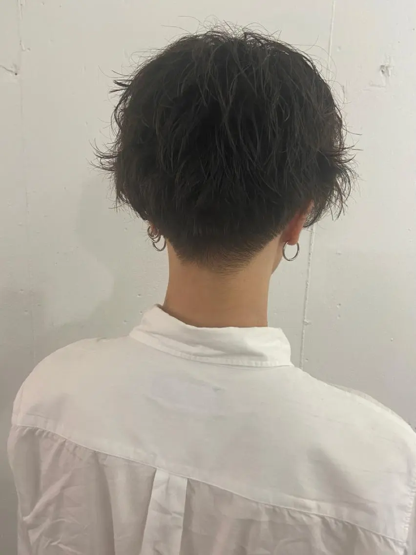 ショート カラー パーマ ヘアアレンジ メンズ キッズ マツエク・マツパ メンズパーマ スパイラルパーマ 久木原 ゆりのヘアスタイル
