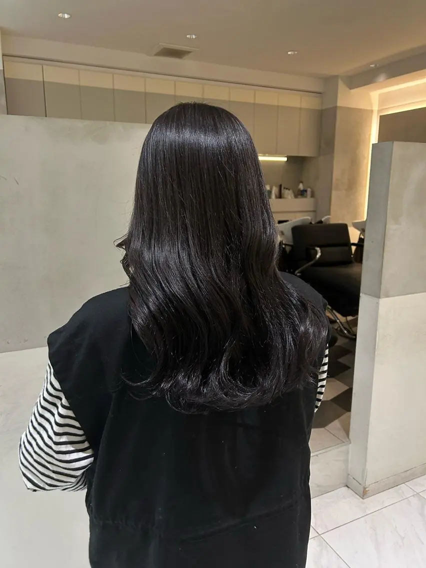 ロング カラー カット ヘアカラー トリートメント ヘアセット ナチュラル/韓国💎 haruka 💎のヘアスタイル