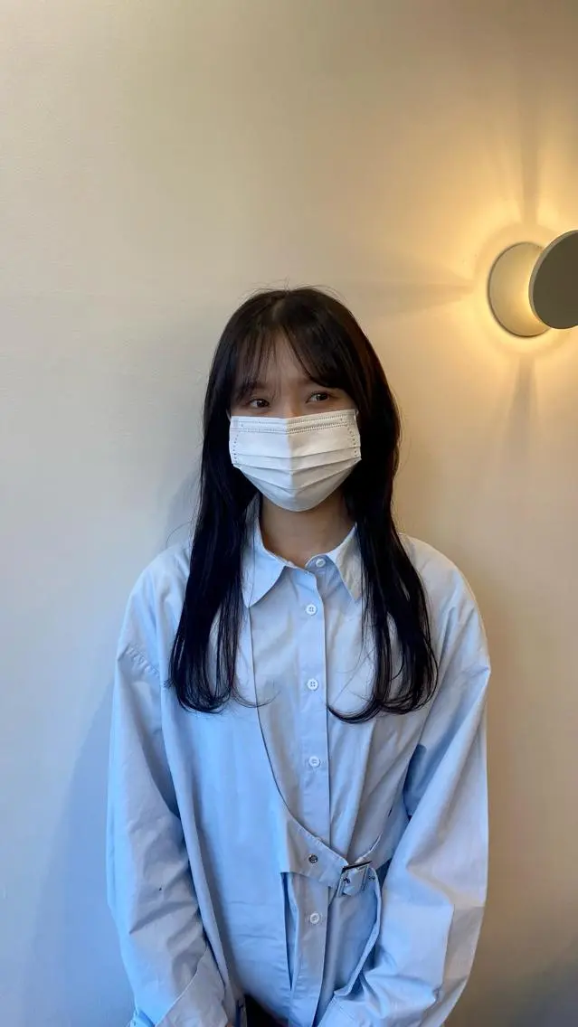ロング カラー 黒髪 ブルーカラー ブルーブラック ブラウンカラー ダークブラウン ヘアカラー 透明感カラー 🦙なりたりみのヘアスタイル