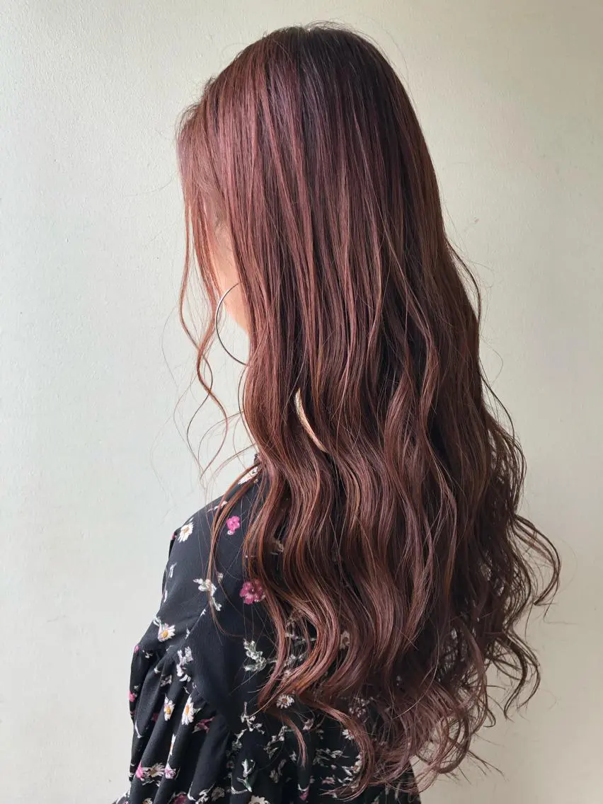 ロング カット ヘアカラー 縮毛矯正 トリートメント 🌻韓国風ヘア🌻 ✨🌷ナナコ🌷のヘアスタイル