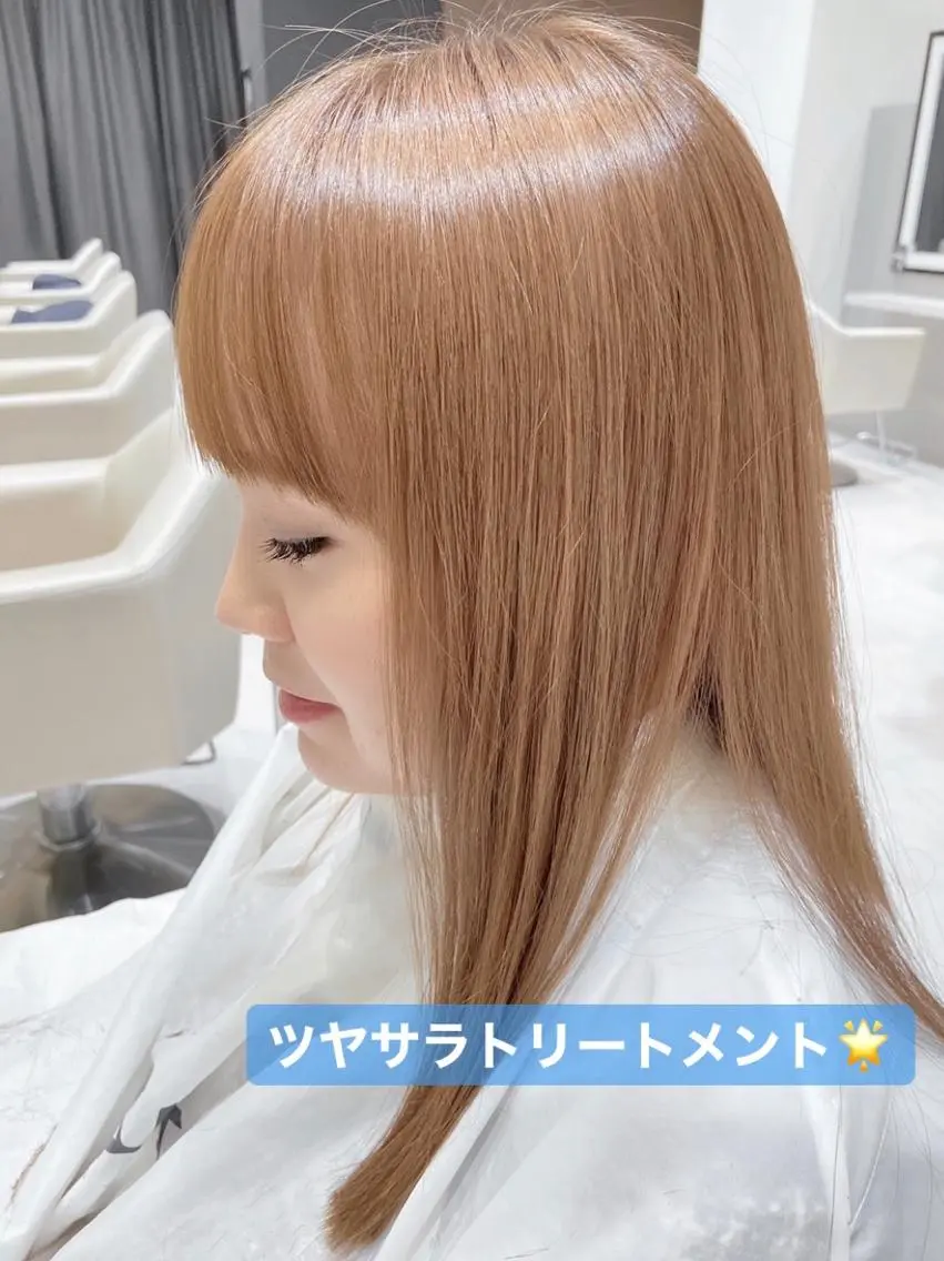 ロング カラー トリートメント 木下 奈々のヘアスタイル