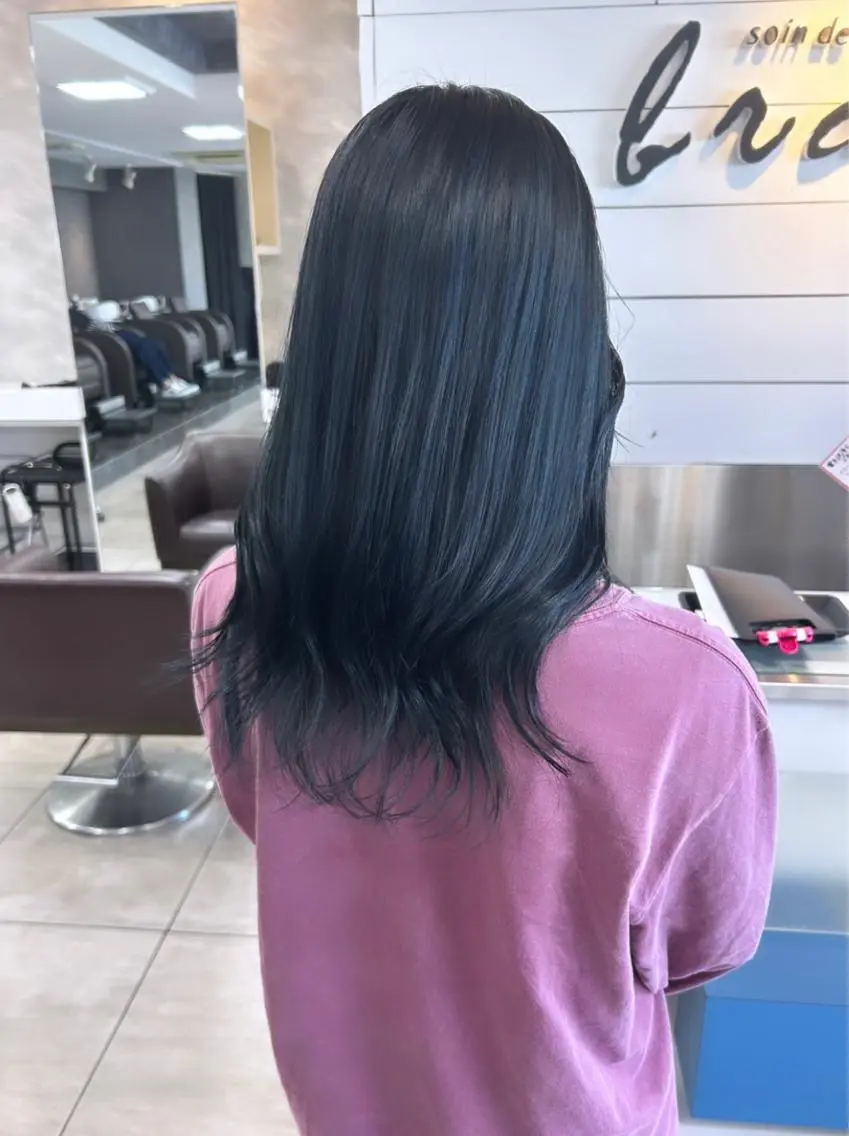 セミロング カット ヘアカラー 🫧艶髪カラー🫧 森本くるみのヘアスタイル