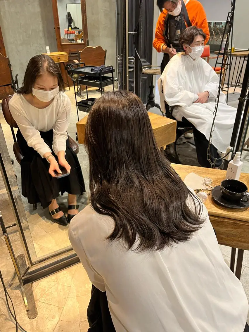 ロング カラー グレージュ カット ヘアカラー トリートメント ✨メンズスタイル✨ Daiのヘアスタイル