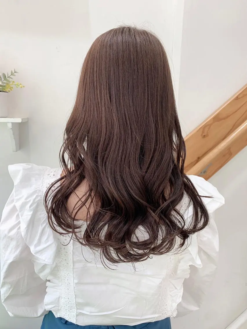 ロング カラー ブラウンカラー ショコラブラウン ヘアアレンジ にいた かづしげのヘアスタイル