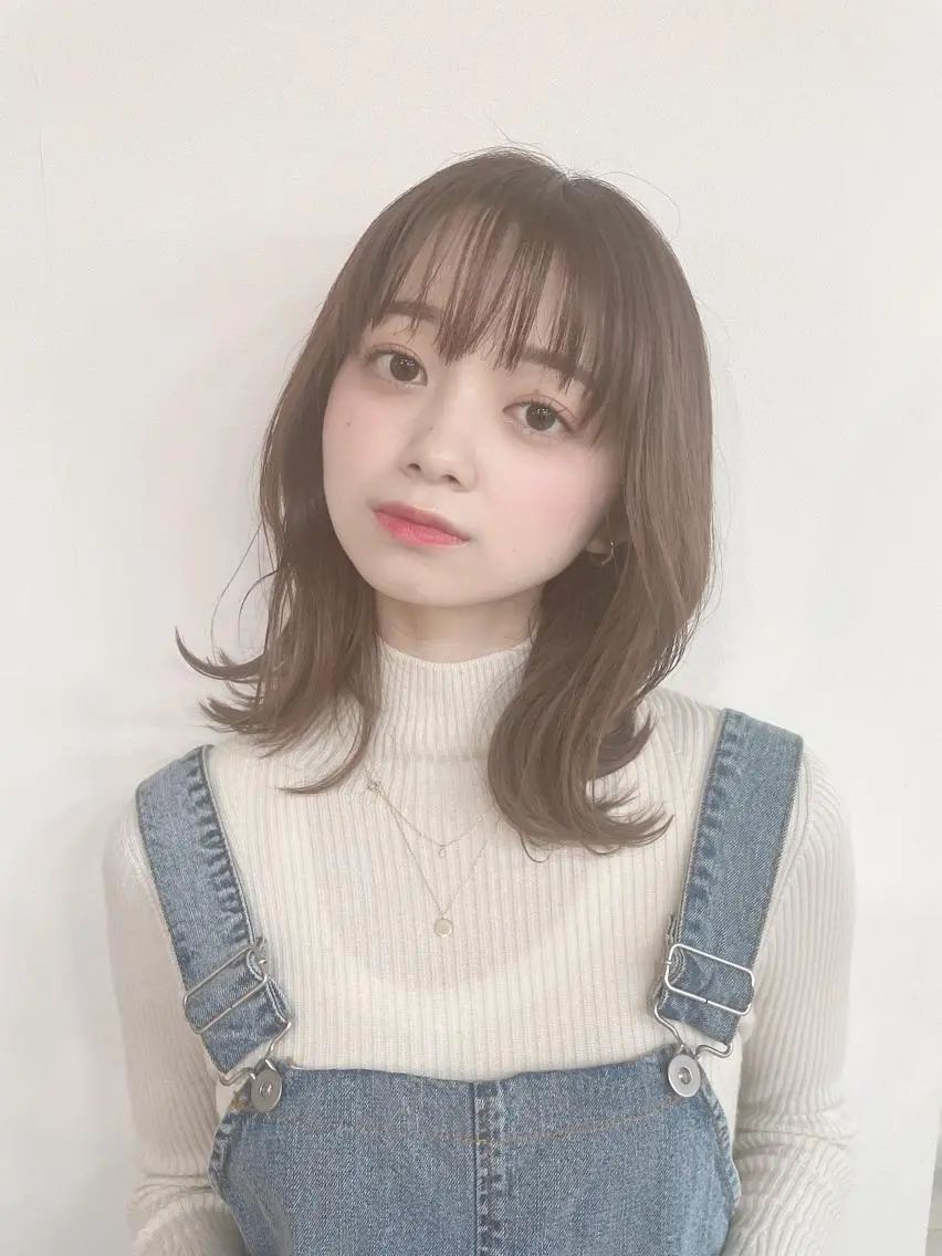 ミディアム カラー カット ヘアカラー なりたいが叶う ながしまじゅんきのヘアスタイル