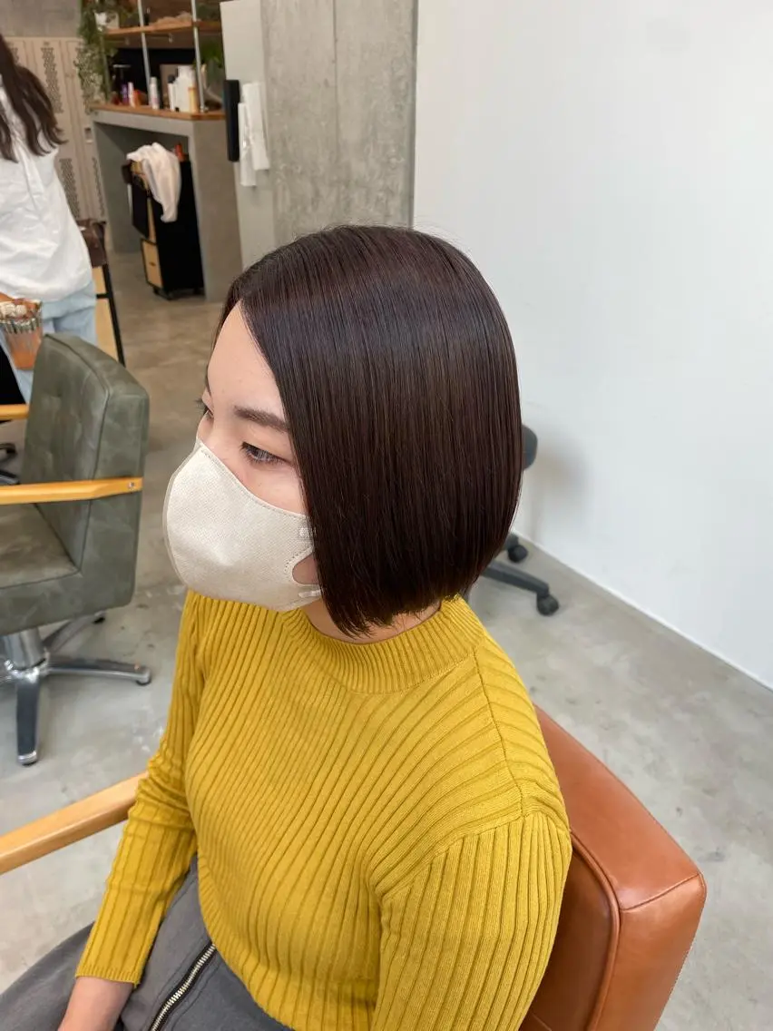 ショート 縮毛矯正 yuika .のヘアスタイル