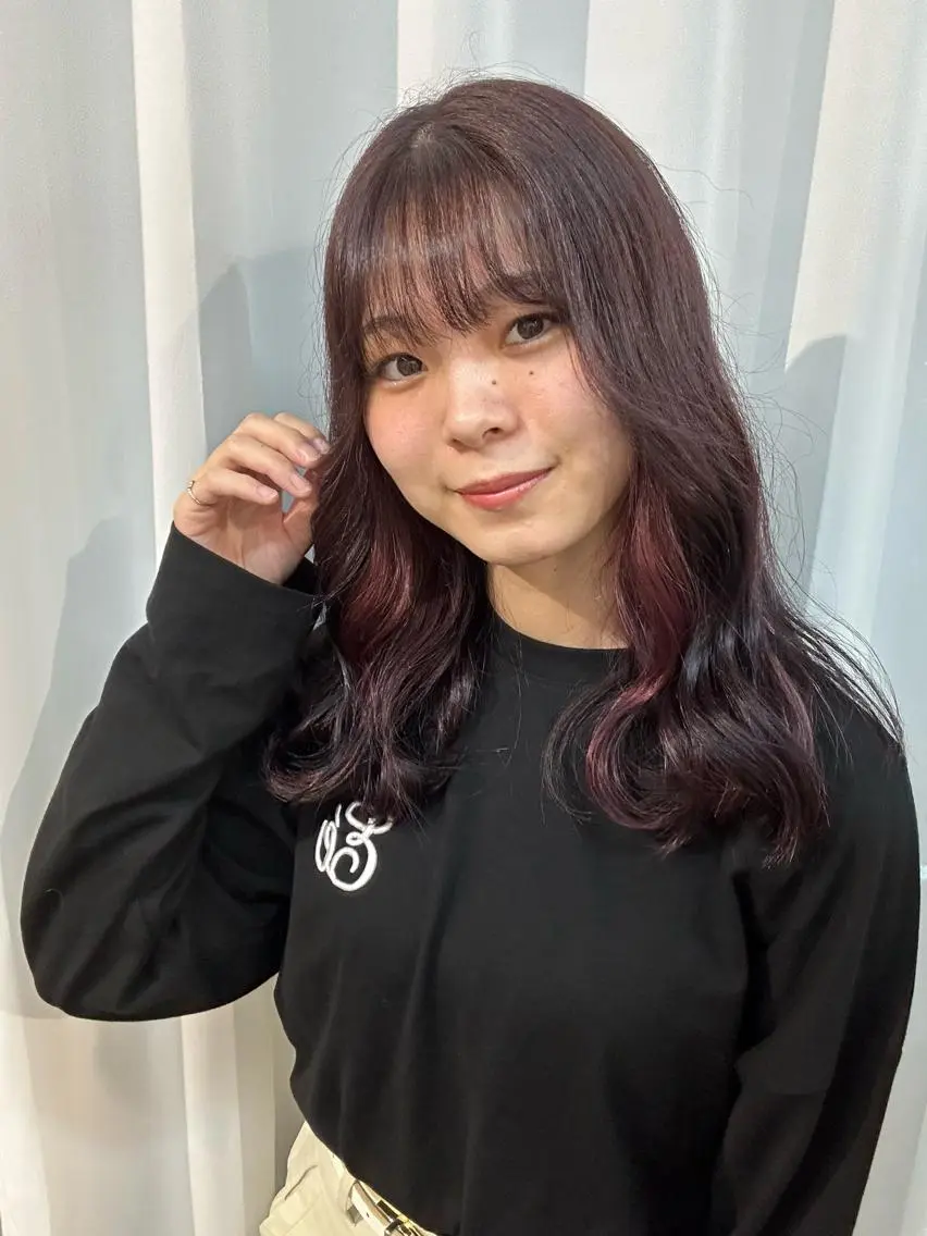 セミロング カラー インナーカラー ラベンダーカラー ラベンダーピンク ピンクカラー Ayaka🩰🎀 ガーリー/暖色♡のヘアスタイル