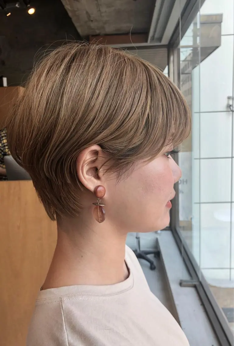 ショート カラー カット ヘアカラー 岡本 一平のヘアスタイル
