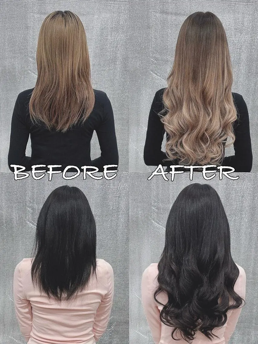 ロング カラー ヘアアレンジ シールエクステ バレイヤージュ ブリーチ ケアブリーチ ダブルカラー LIP 大阪本店 エクステ MISAのヘアスタイル