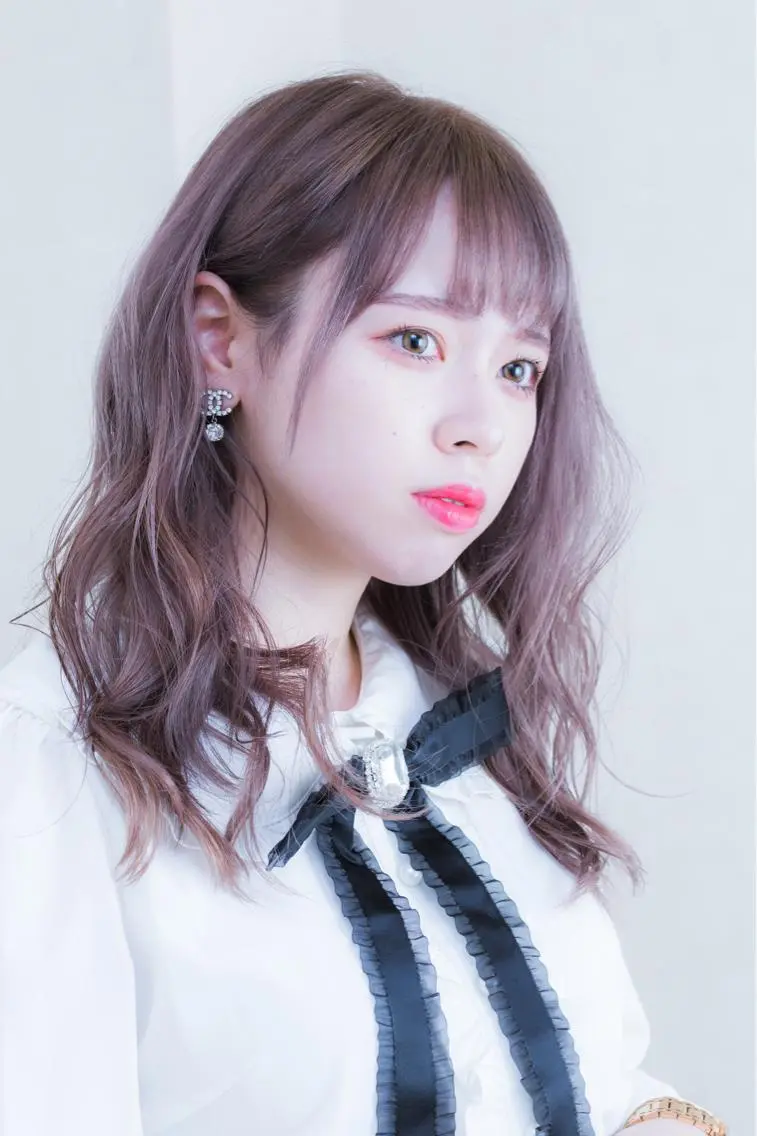 セミロング カラー パーマ アッシュ 透明感カラー ピンクカラー カット ヘアカラー トリートメント ブレス渡辺 康介のヘアスタイル